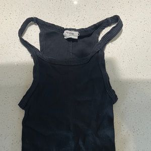 Redone xs black ribbed tank y2k IYKYK